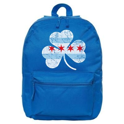 Chicago Flag Shamrock Irish St Patricks Day Family Funny Gift 16 in Basic Backpack