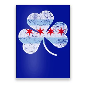 Chicago Flag Shamrock Irish St Patricks Day Family Funny Gift Poster