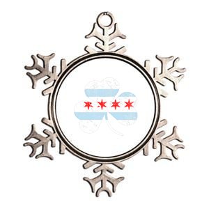 Chicago Flag Shamrock Irish St Patricks Day Family Funny Gift Metallic Star Ornament