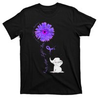 Cancer Fight Support Purple Ribbon Gift Pancreatic Cancer T-Shirt