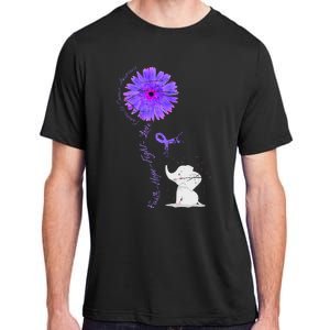 Cancer Fight Support Purple Ribbon Gift Pancreatic Cancer Adult ChromaSoft Performance T-Shirt