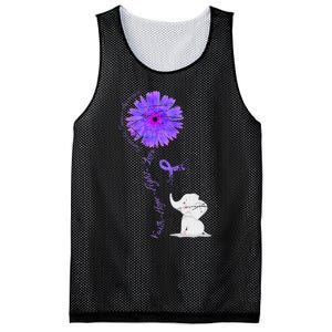 Cancer Fight Support Purple Ribbon Gift Pancreatic Cancer Mesh Reversible Basketball Jersey Tank