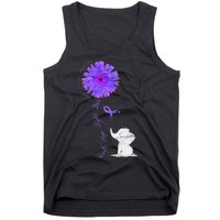 Cancer Fight Support Purple Ribbon Gift Pancreatic Cancer Tank Top