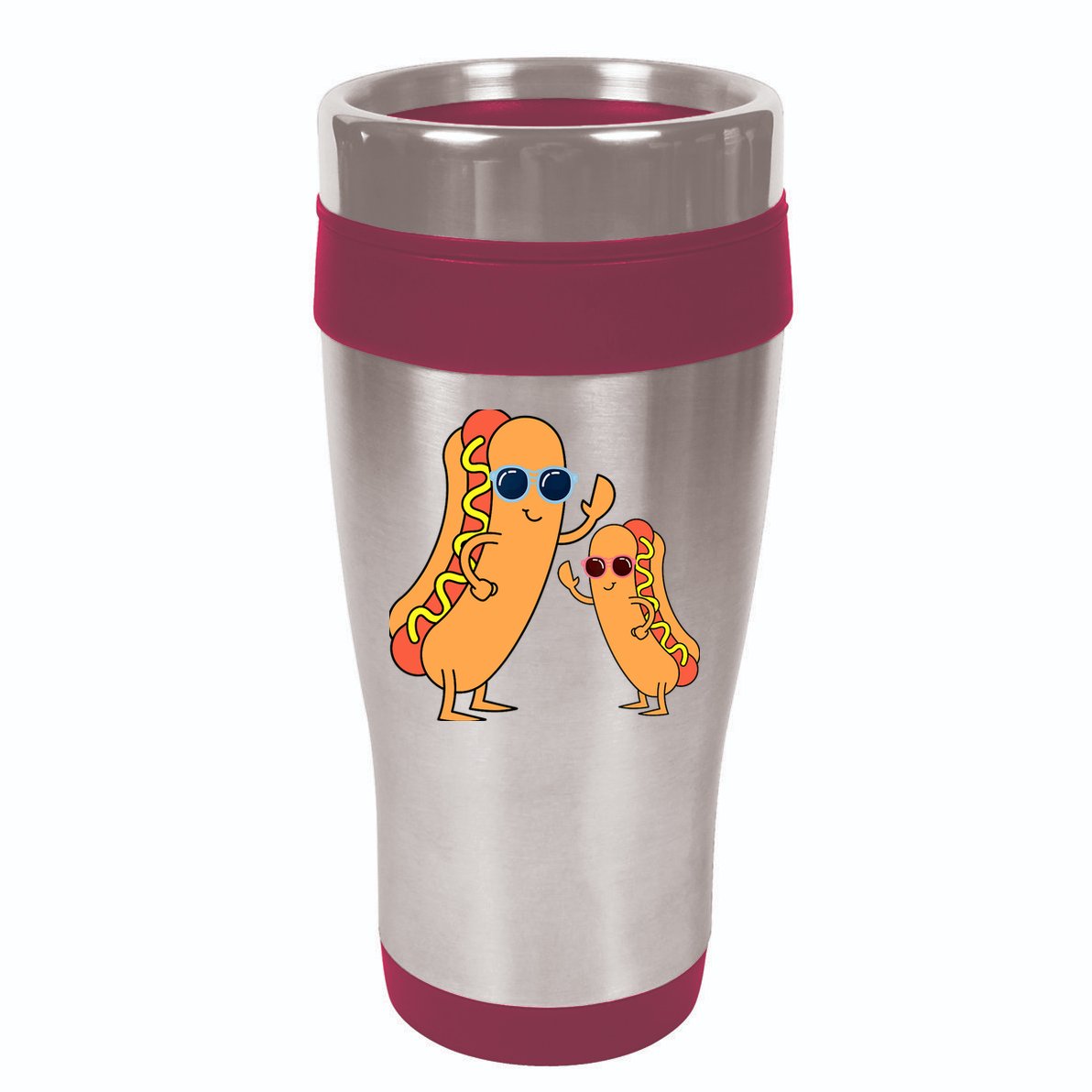 Cool Franks Sausages Weiner Fast Food Sunglasses Hot Dog 16oz Travel Tumbler