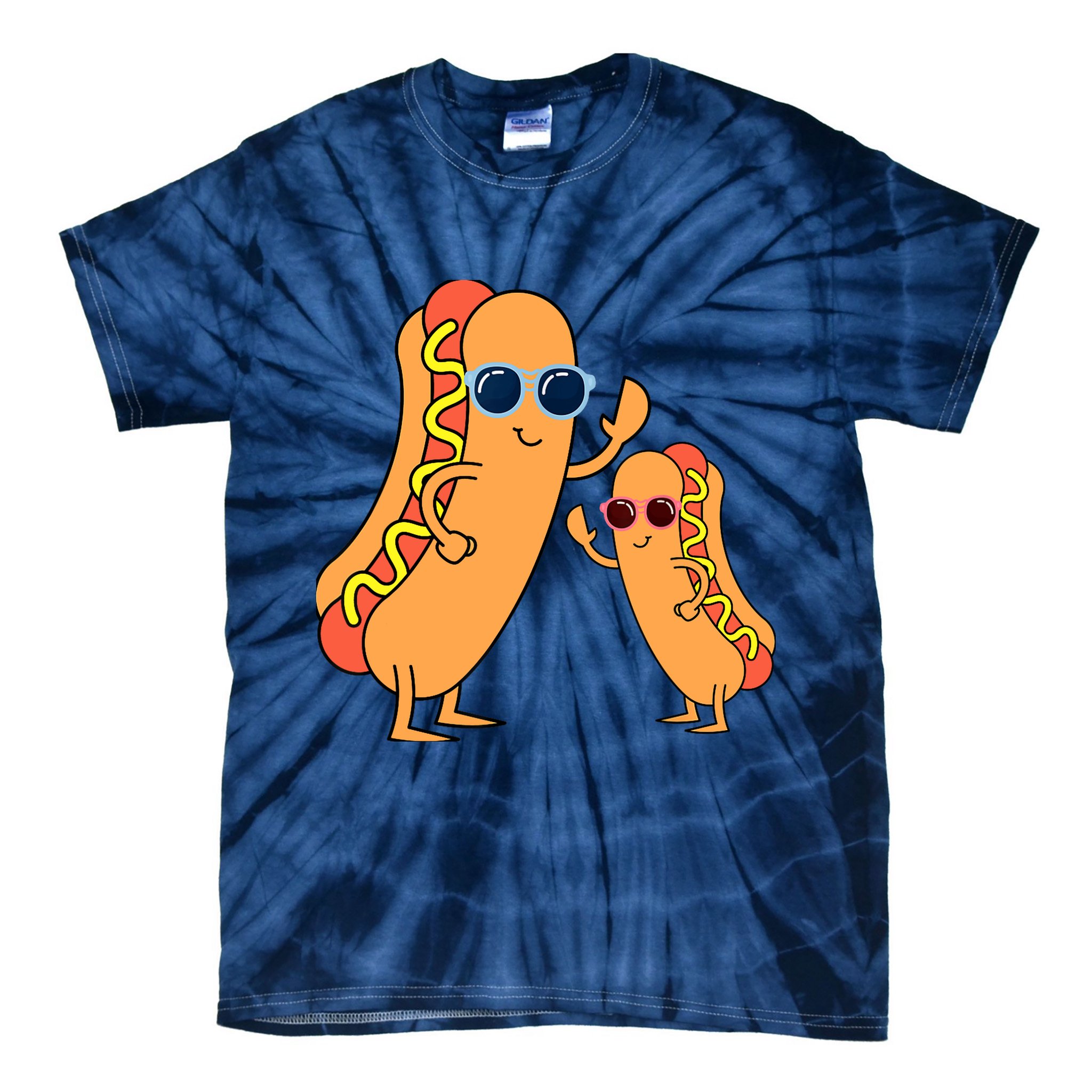 Cool Franks Sausages Weiner Fast Food Sunglasses Hot Dog Tie-Dye T-Shirt