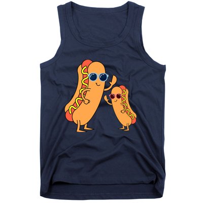 Cool Franks Sausages Weiner Fast Food Sunglasses Hot Dog Tank Top