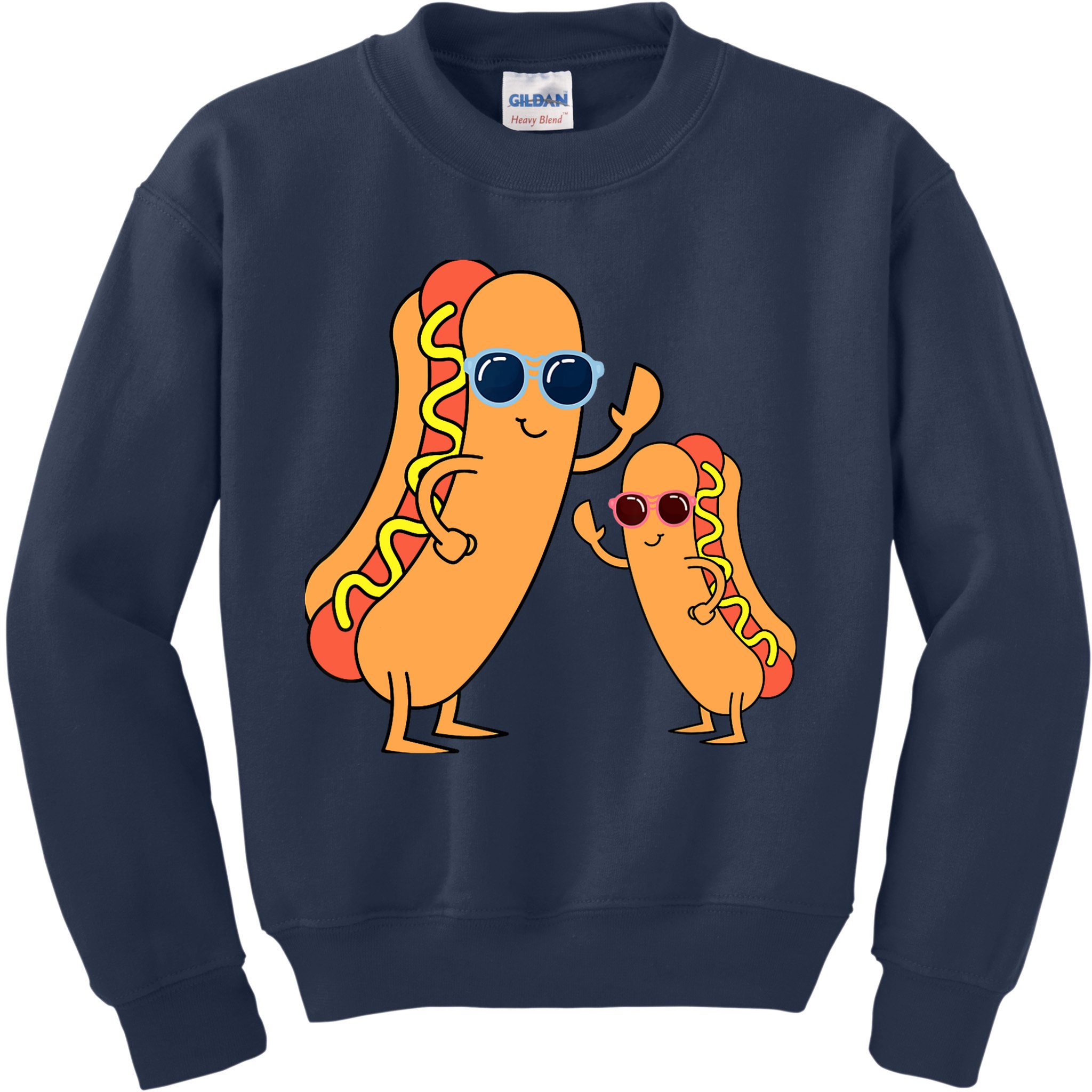 Cool Franks Sausages Weiner Fast Food Sunglasses Hot Dog Kids Sweatshirt