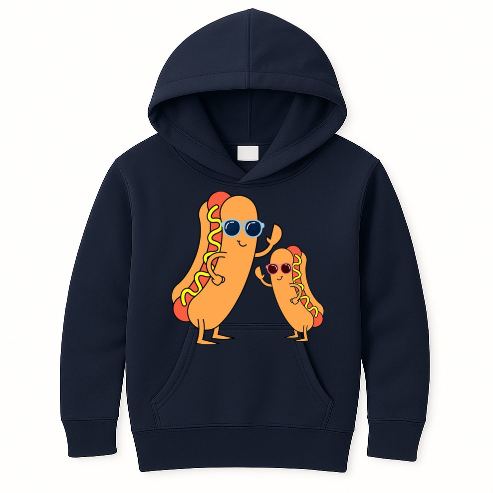 Cool Franks Sausages Weiner Fast Food Sunglasses Hot Dog Kids Hoodie