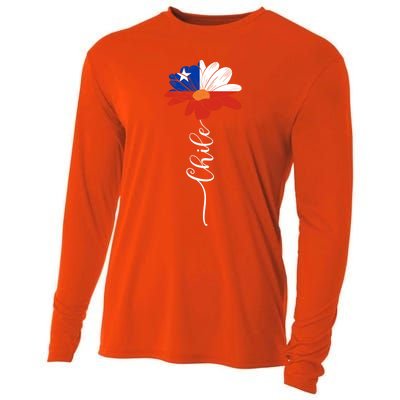 Chile Flag Sunflower Vintage Chileans Lover Taiwan Gift Cooling Performance Long Sleeve Crew