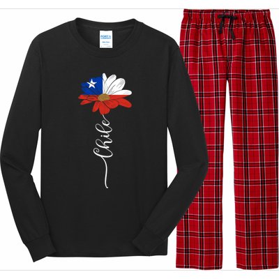 Chile Flag Sunflower Vintage Chileans Lover Taiwan Gift Long Sleeve Pajama Set