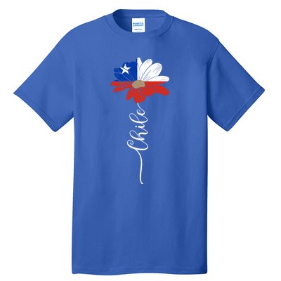 Chile Flag Sunflower Vintage Chileans Lover Taiwan Gift Tall T-Shirt