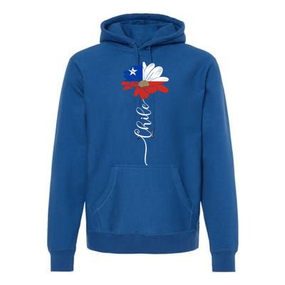 Chile Flag Sunflower Vintage Chileans Lover Taiwan Gift Premium Hoodie