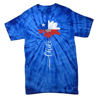 Chile Flag Sunflower Vintage Chileans Lover Taiwan Gift Tie-Dye T-Shirt