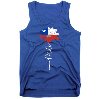 Chile Flag Sunflower Vintage Chileans Lover Taiwan Gift Tank Top