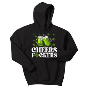 Cheers Fuckers St Patricks Day Funny Beer Drinking Mugs Kids Hoodie