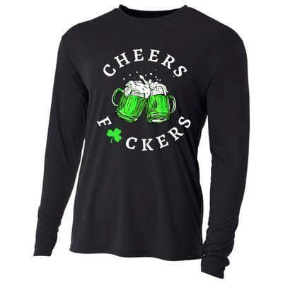 Cheers Fuckers St PatrickS Day Beer Ing Mugs Gift Cooling Performance Long Sleeve Crew