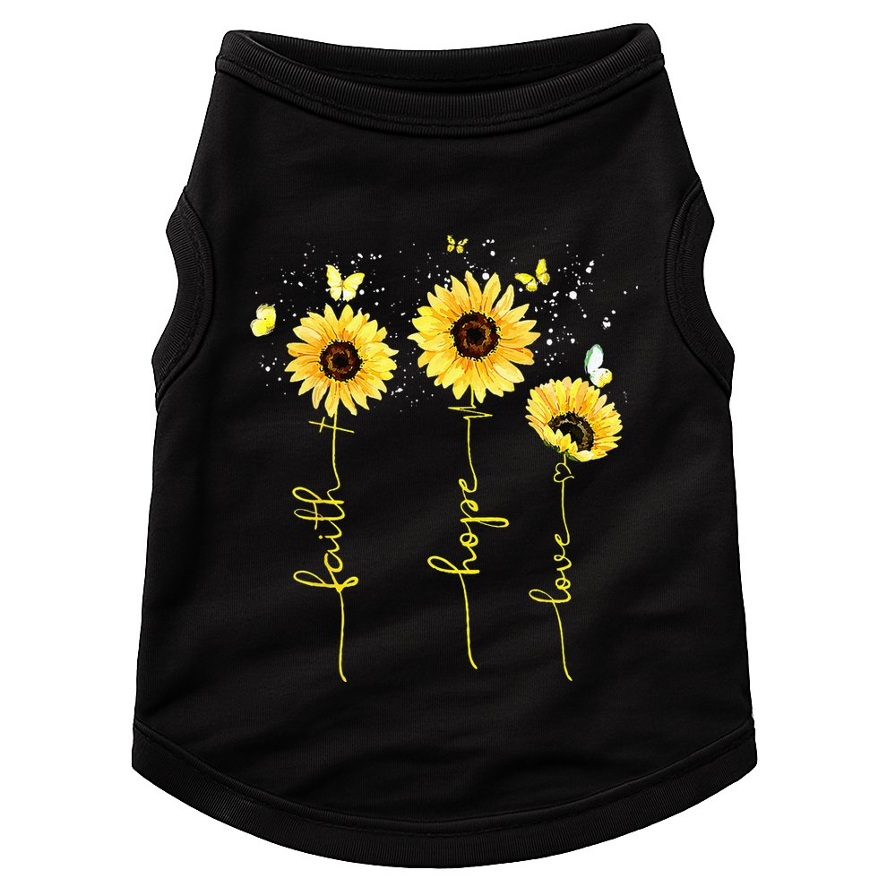 Christian for  Sunflower Faith Hope Love Doggie Tank