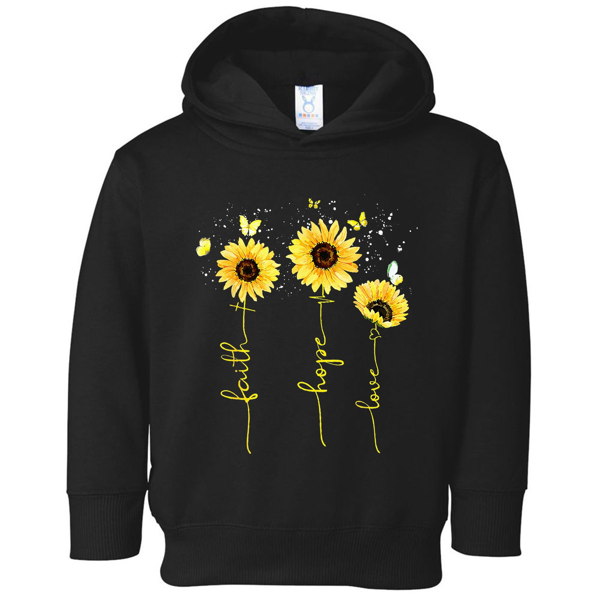Christian for  Sunflower Faith Hope Love Toddler Hoodie
