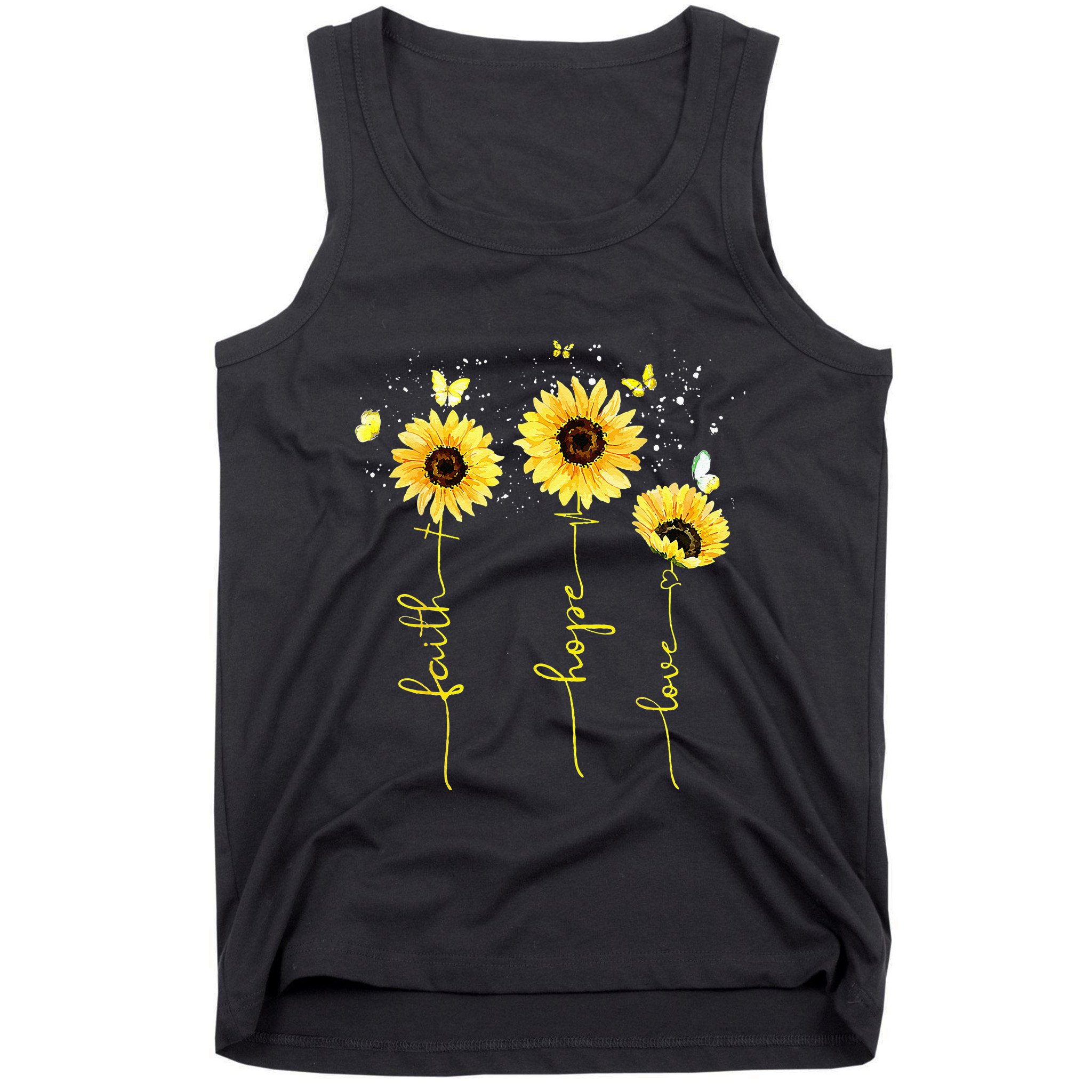 Christian for  Sunflower Faith Hope Love Tank Top