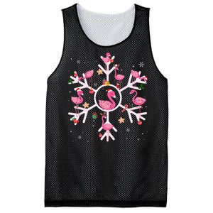 Christmas Flamingo Santa Hat Xmas Lights Flamingo Snowflakes Mesh Reversible Basketball Jersey Tank