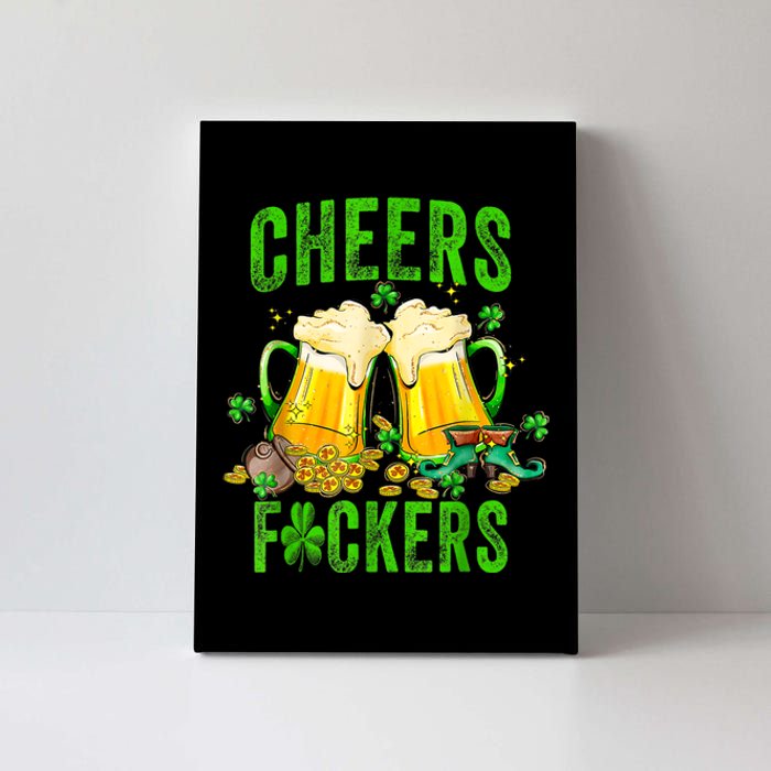 Cheers Fuckers St Patricks Day Men Women Beer Drinking Mugs Canvas