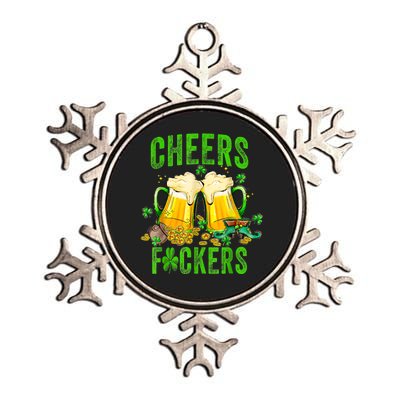 Cheers Fuckers St Patricks Day Men Women Beer Drinking Mugs Metallic Star Ornament