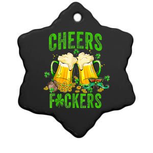 Cheers Fuckers St Patricks Day Men Women Beer Drinking Mugs Ceramic Star Ornament