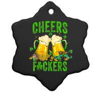 Cheers Fuckers St Patricks Day Men Women Beer Drinking Mugs Ceramic Star Ornament