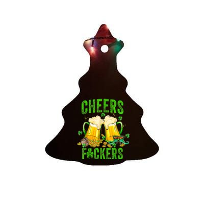 Cheers Fuckers St Patricks Day Men Women Beer Drinking Mugs Ceramic Tree Ornament