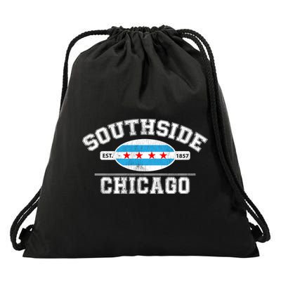 Chicago Flaggift Southside Chicagogift City Of Chicago Flag Meaningful Gift Drawstring Bag