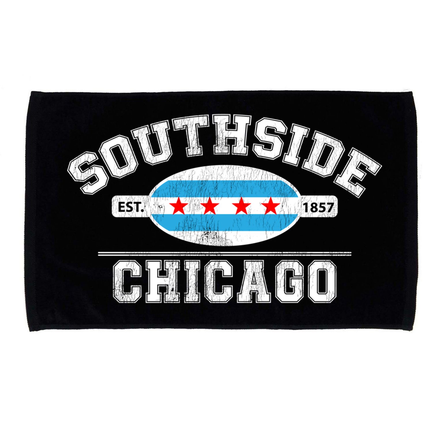 Chicago Flaggift Southside Chicagogift City Of Chicago Flag Meaningful Gift Microfiber Hand Towel