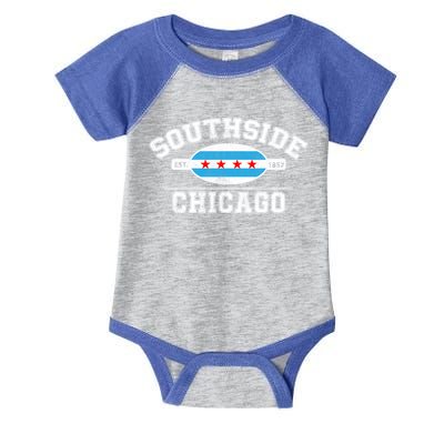 Chicago Flaggift Southside Chicagogift City Of Chicago Flag Meaningful Gift Infant Baby Jersey Bodysuit