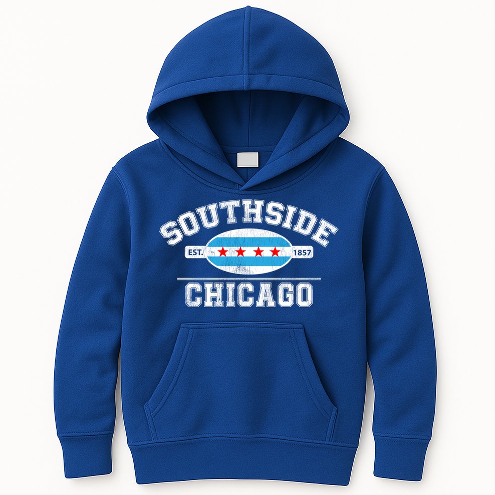 Chicago Flaggift Southside Chicagogift City Of Chicago Flag Meaningful Gift Kids Hoodie