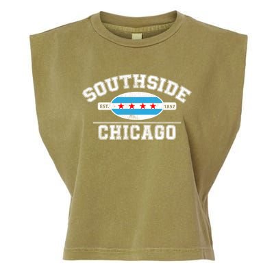 Chicago Flaggift Southside Chicagogift City Of Chicago Flag Meaningful Gift Garment-Dyed Women's Muscle Tee