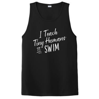 Cute Funny Swim Coach Gift Tiny Humans Swimming Instructor PosiCharge Competitor Tank