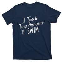 Cute Funny Swim Coach Gift Tiny Humans Swimming Instructor T-Shirt