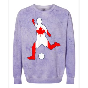 Canada Flag Soccer Player Canadian Pride Colorblast Crewneck Sweatshirt