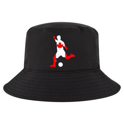 Canada Flag Soccer Player Canadian Pride Cool Comfort Performance Bucket Hat