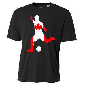 Canada Flag Soccer Player Canadian Pride Cooling Performance Crew T-Shirt