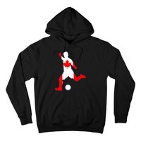 Canada Flag Soccer Player Canadian Pride Hoodie