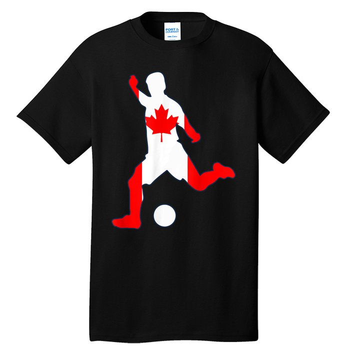 Canada Flag Soccer Player Canadian Pride Tall T-Shirt