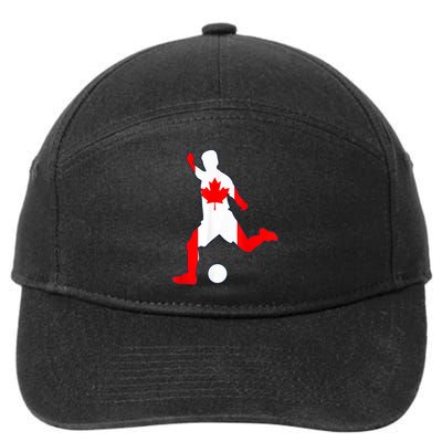 Canada Flag Soccer Player Canadian Pride 7-Panel Snapback Hat