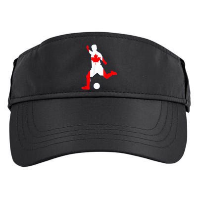 Canada Flag Soccer Player Canadian Pride Adult Drive Performance Visor