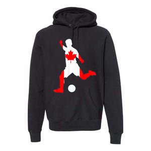 Canada Flag Soccer Player Canadian Pride Premium Hoodie