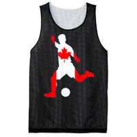 Canada Flag Soccer Player Canadian Pride Mesh Reversible Basketball Jersey Tank