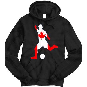 Canada Flag Soccer Player Canadian Pride Tie Dye Hoodie