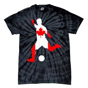 Canada Flag Soccer Player Canadian Pride Tie-Dye T-Shirt