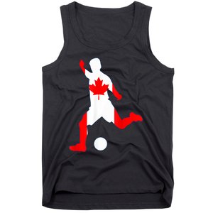 Canada Flag Soccer Player Canadian Pride Tank Top