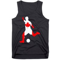 Canada Flag Soccer Player Canadian Pride Tank Top