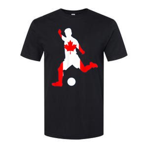 Canada Flag Soccer Player Canadian Pride Softstyle CVC T-Shirt